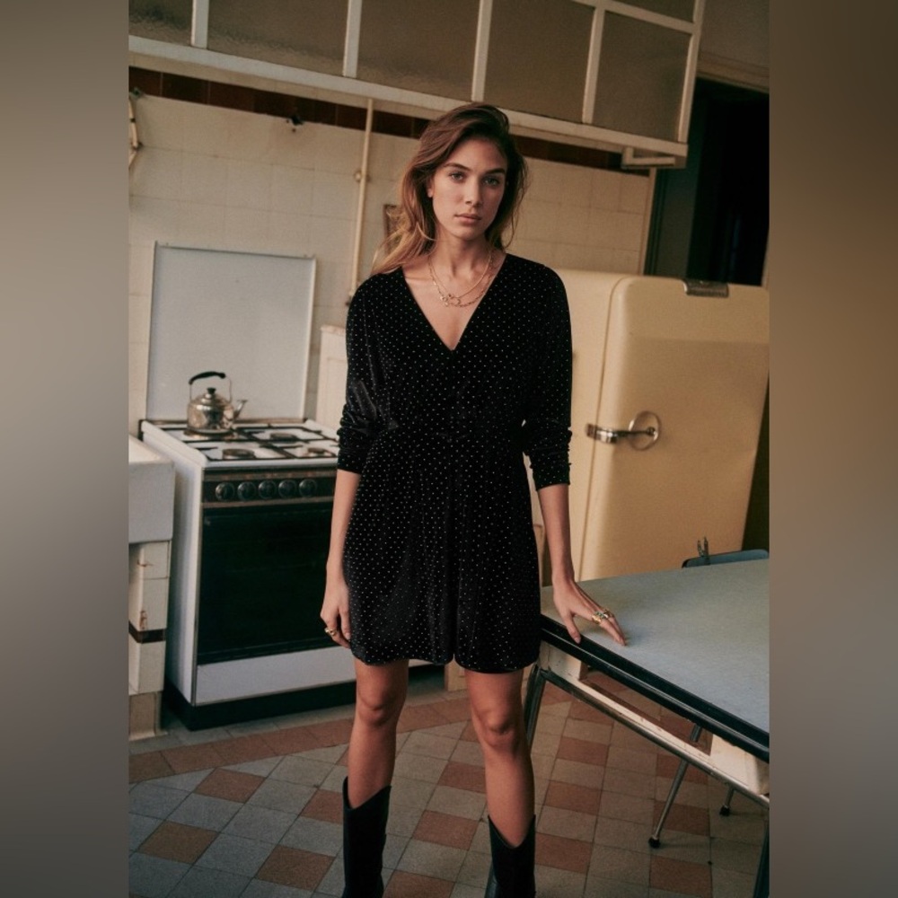 Sézane Maxime Dress in Black FR 40 / US 8
